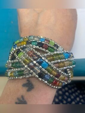 Multicolor Glass Bead Wrap Bracelet - Women Jewelry